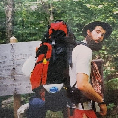 hiking the Appalachian Trail with backpack