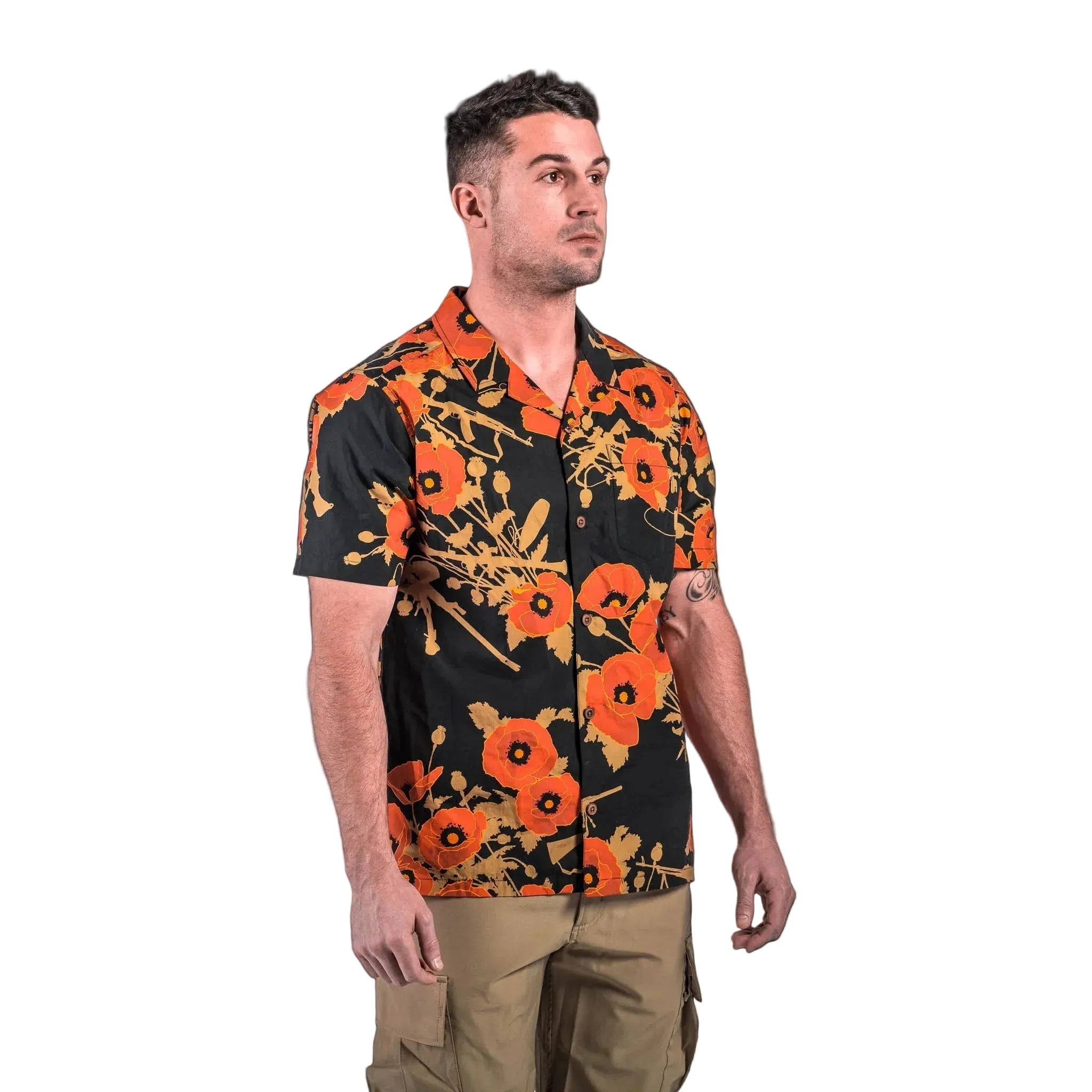 Poppies of War Aloha Shirt 2026 Re-Issue POW Black / L