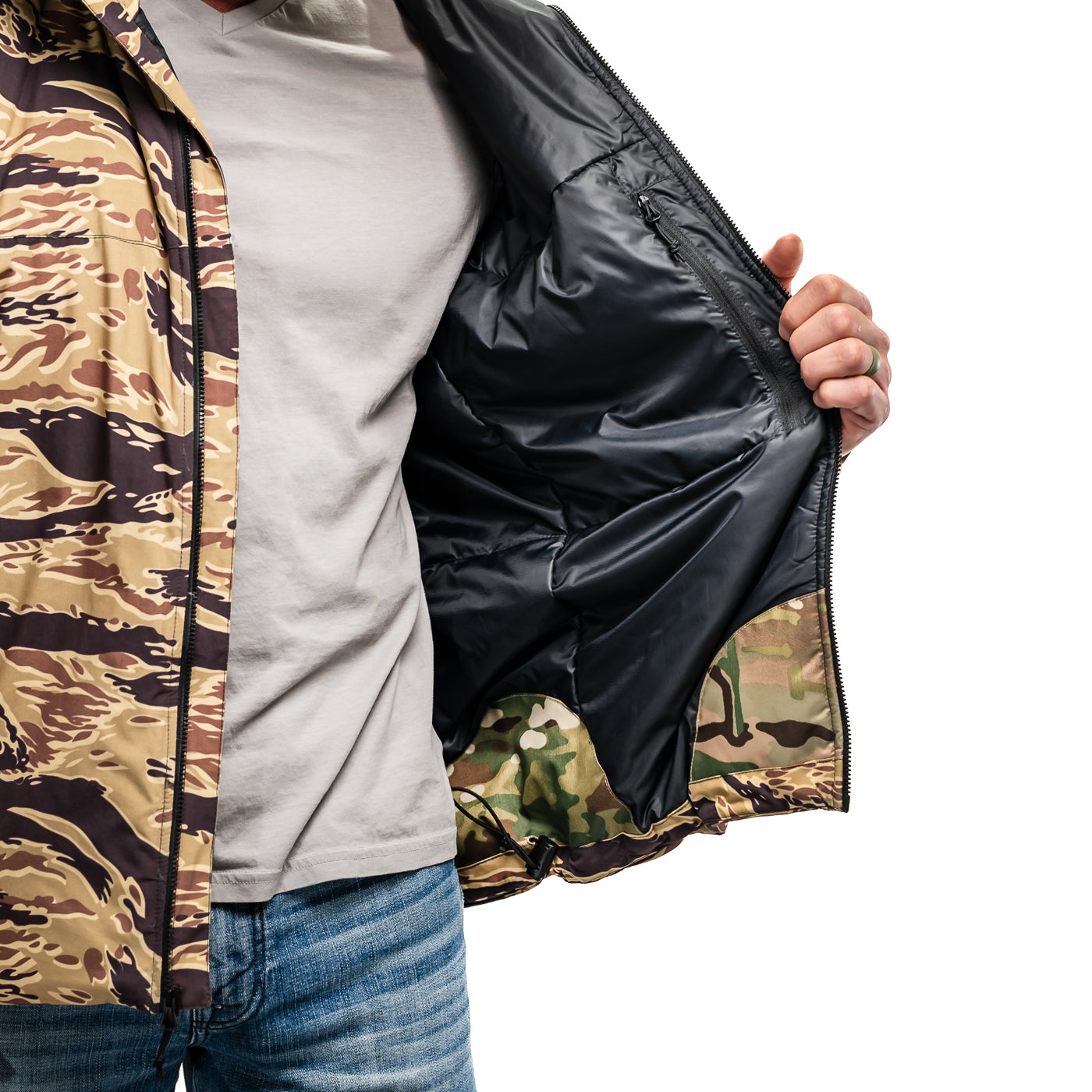 Men's Camo Print Water Repellent Insulated Jacket