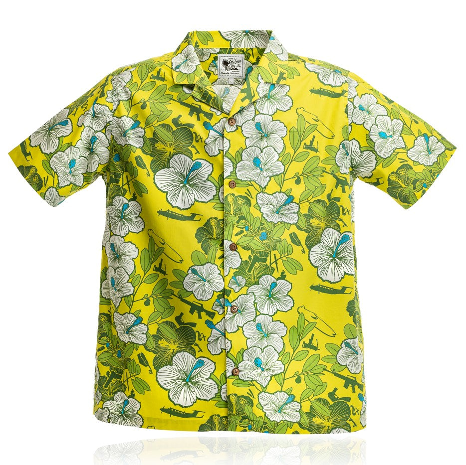 Aloha Yellow Flower Ar-15 Hawaiian Shirt